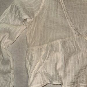 White Textured Blouse - Urban Outfitters